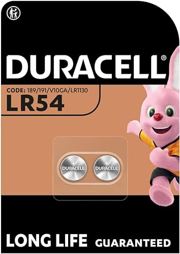 2 x Duracell LR54 (1 Blister mit 2 Batterien) 2 Batterien (LR1130/V10GA/189/191)