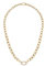 Daniel Wellington Crystal Link necklace One Size 316L Stainless Steel With Pvd Plated Gold & Crystal Embellished Ring In Gold Plated Brass Gold