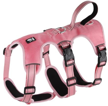 FEimaX Hundegeschirr für Mittelgroße Große Hunde Anti Zug Brustgeschirr Verstellbar Reflektierend Geschirr Hund Weich Atmungsaktiv Sicherheitsgeschirr mit Steuergriff