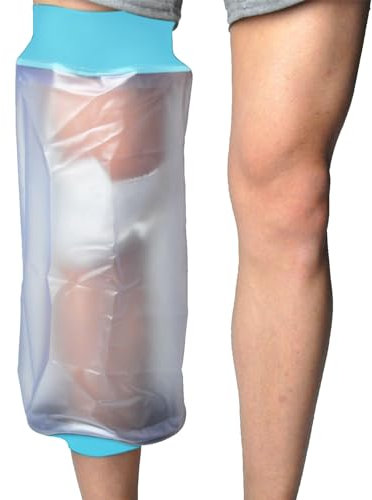 Sonhomay Leg Cover for Shower Adult Knee Cover for Shower Calf and Knee with Waterproof Protection, Lightweight Reusable