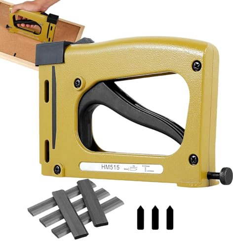 Point - Pinzatrice per cornici per foto, strumento di incorniciatura manuale portatile | Pistola per punta cucitrice per cornici con 1000 elementi di fissaggio | Strumento per incorniciare pistola a