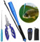 Lotvic 5 Sets Fishing Fischtöter 24.7cm, Aluminium Fisch Totschläger Fischbetäuber mit Angelzange, Hakenlöser Angeln, Angelzubehör Fisch Totschläger, für Anfänger Outdoor Karpfen Forellenangeln