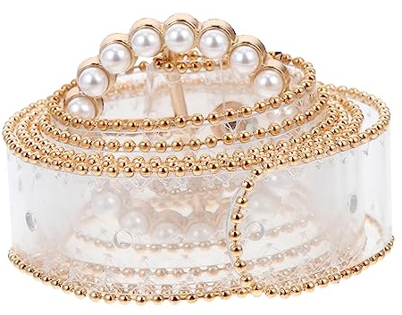 Beavorty Cintura da Donna in Lega di Zinco Strass Dorati, Regolabile e Leggera, Elegante per Abiti e Cappotti, Design Delicato alla Moda