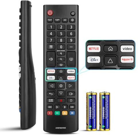 for LG-TV-Remote-Control, Universal Replacement for All LG Smart TV, with 4 Shortcut Keys and Included Batteries