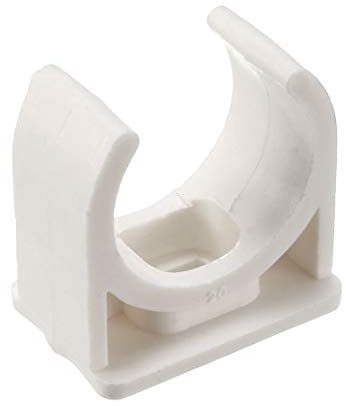 sourcing map 30pcs Collier PVC Fixation Tuyau 20mm Pinces Clips pour 20mm OD TV Plateaux Tubes Cintre Support Pex