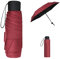 Vicloon Taschenschirm, Mini Regenschirm mit 6 Edelstahl Rippen, Sonnenschutz Regenschirm, Freien UV Faltender regenschirm, Klein, Leicht, Kompakt, UV-Faltender für Erwachsene und Kinder - Weinrot