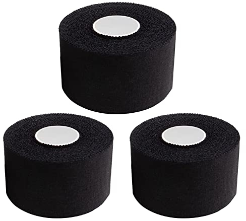 3 Rollen Sporttape, 3,8cmx10m Weiß Tape Sport Tapeverband Fingertape,Hypoallergenes Tapes Medizinische Klebebänder für Fußball Volleyball Klettern Bjj