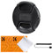 K&F Concept 52MM Lens Cap Snap-on Front Camera Lens Cover + Elastic Lens Cap Keeper + 2 Cleaning Cloth compatible with Canon Sony