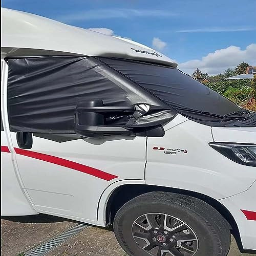 Etomvoop Copertura per parabrezza anteriore per Ducato F-iat, protezione dal sole per parabrezza anteriore, antigelo, oscurante, anti-UV, per Ducato Motorhome dal 2006 in poi