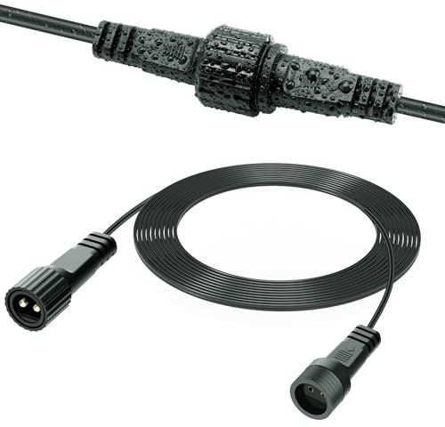 cshare Extension Cable 10M/33Ft for Outdoor Lights, 2 Pin LED Connector IP65 Waterproof Extension Lead Cord for G40 Globe Lights,Outdoor String Lights,Net Lights,Christmas Tree Lights