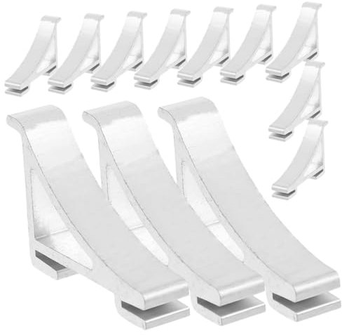 WHAMVOX 12pcs Crochets De Support En Métal Pour Étagère De Congélateur Pince De Congélateur Solide Compatible Réfrigérateurs Et Glacières Crochets De Serrage Robustes Pour Rangement