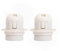 2 Pcs Lamp Holder White Plastic E27 Threaded Light Socket with Lamp Shade Ring for Table and Floor Lamps VDE CE Certified Medium Base Screw Fitting Ideal for Light Bulb Holder