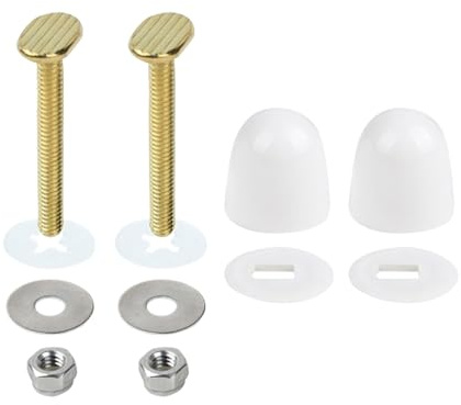 Juego de pernos de fijación de inodoro, kit de reemplazo de tornillos para inodoro,Piezas de inodoro versátiles, juego de pernos de inodoro con tapa | Accesorios de baño