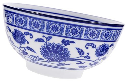 ABOOFAN Cuenco De Porcelana Azul y Blanca Grande Para Sopa Ensaladera Vintage Cuenco De Arroz Hogar Diseño Aleatorio