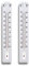 ARCUS Garden Plastic Thermometer - 2 Pack - Can Be Used Indoors & Outdoors - Accurate Readings For Household and Greenhouse use - Easy to Mount On Any Wall - Durable & Waterproof