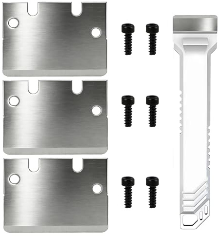 3 stycken ersättningsblad för bambulab scraper, 3D-skrivartillbehör SK5 stål skrapspets-blad med skruvar 3D-skrivarverktyg för bambu lab build platta skrapa