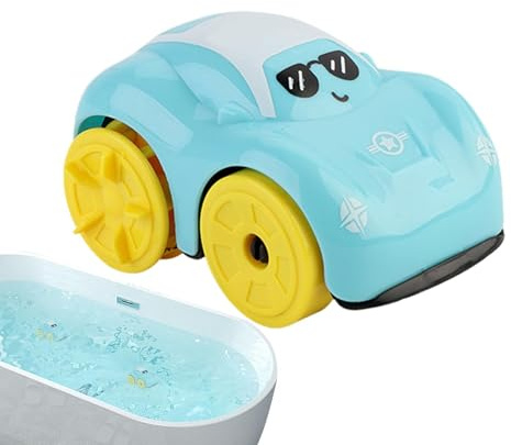 Fenayuu Jouet de bain voiture à remonter | Jouet de douche de salle de bain | Pour crèche, maison, été, buanderie, salle de bain, salon, hôtel, voyage, salle de jeux, vacances, anniversaire