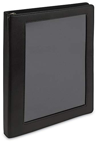Samsill Classeur de présentation professionnel à 3 anneaux, classeur avec fenêtre de couverture transparente, anneaux ronds de 12,7 cm pouvant contenir 100 feuilles (21,6 x 27,9 cm), noir