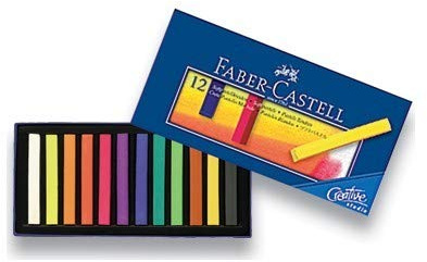 Faber-Castell 128312 - Estuche de cartón con 12 tizas pastel, multicolor