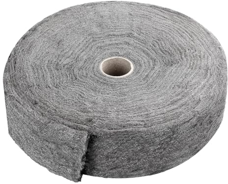 0000 Steel Wool Roll 5lb, 32 Ft Steel Wool Roll Fine Wool 0000 Hardware Cloth for Cleaning, Remove Rust, Buffing Wood and Metal Finishes