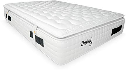 Duérmete Online - Dubai XL Pocket Springs Madrass +Visco + Topper | Lyx & komfort | Höjd 33cm | Naturligt viskostyg 90 x 200