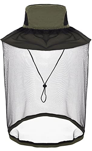Mosquito Head Net Hat Midge Hat with Removable Net Wide Brim Sun Protection Hat for Fishing Hiking Gardening Camping