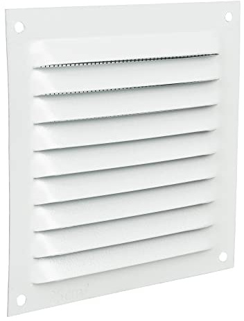 Cofan Rejilla de Ventilación con Mosquitera | Fabricado en Aluminio Blanco | Medida de 10 x 10 cm | Medida Interior 8 x 8 cm