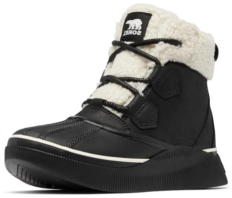 SOREL Women's Out N About lV Chillz Waterproof Boot - Black, Chalk - 9