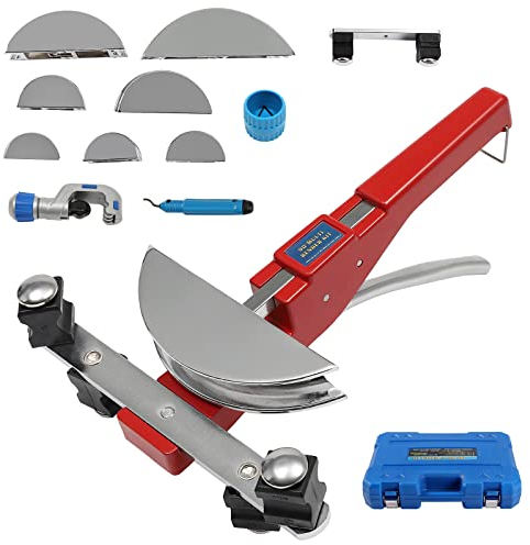 Rohrbieger Rohrbiegemaschine Handrohrbieger Satz 6-22mm (1/4 '' - 7/8 ''),Rohrbiegegerät mit Rohrschneider und Entgrater für Kupfer, 0-90° Biegebereich, für Kupfer, Aluminiumrohr