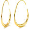 Adramata Creolen Edelstahl Damen - 18 Karat Gold/Weißgold/Roségold, Hypoallergene Große Ovale 25/30/35/40MM Tropfen Ohrringe, G40