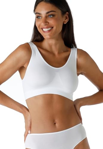 Lovable Reggiseno Senza Ferretto Invisibile | Brassière, Top Sportivo, Sport Yoga in Microfibra Senza Cuciture | Seamless | Active Comfort Donna, Bianco, 5/XL