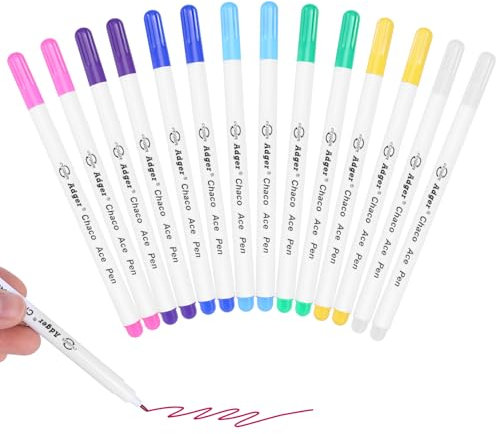 14 Stück Wasserlöslicher Stift, Nähen Zubehör Trickmarker Nähen, Schneiderkreide, Textilmarker Nähen Stoff Markierstift, Sewing Accessories für Schneiderei Lederhandwerk Markieren Tracing