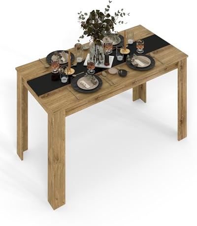 Amveya Mesa Cocina, Mesa Comedor Madera, Mesas de Comedor, Mesas de Cocina 140 x 70 x 75 cm, Dining Table con Tablero de Paneles ensamblados