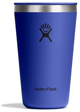 Hydro Flask All Around Tumbler Press-In Lid, Insulated Travel Mug, Stainless Steel Coffee Cup 16 Oz Capri Blue