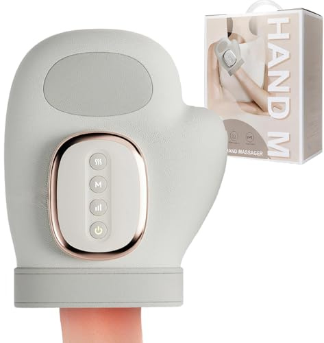 Massaggiatore manuale con compressione e riscaldamento, massaggiatore a mano senza fili USB, massaggio elettrico per alleviare l'artrite e la sindrome del tunnel carpale, massaggiatore per le mani