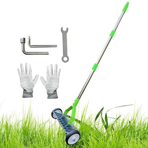 Escarificador de rastrillo | Herramienta de jardinería robusta con mango ajustable - Rastrillo para desatar el césped, para jardín, patio, recolectar cortar, hojas, escombros