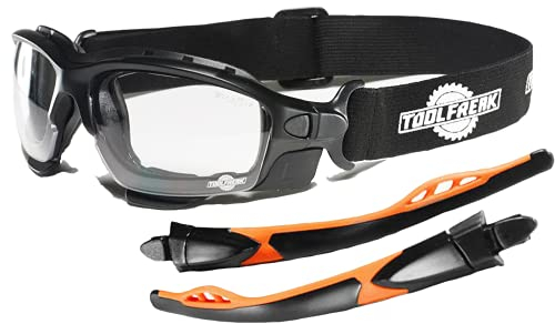ToolFreak Spoggles Safety Glasses & Protective Goggles Combination Clear Lens