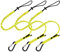 1 Meters (3 Fuss) Sicherheits-Werkzeugseil, Robustes Sicherheitsseil an dem Schutzhelm mit Karabiner, verstellbares Schlaufenende, besonders langlebig, Gerüste, Werkzeuge, 3 PK, gelb, (0923YS)