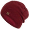 Faera Wintermütze warm gefüttert Fleece-Futter Winter Mütze Strick-Mütze Beanie-Mütze Damen One-Size 07, Farbe:Weinrot