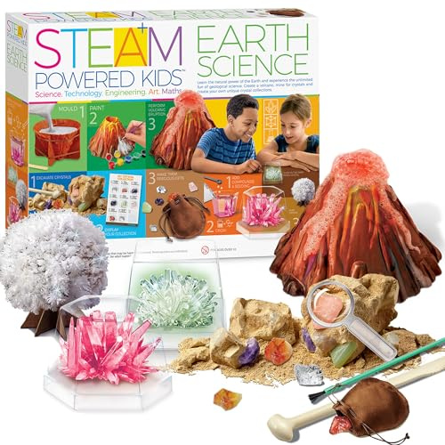 4M STEAM Powered Kids - Earth Science, Bumper Science and Activity Kit for Ages 10+