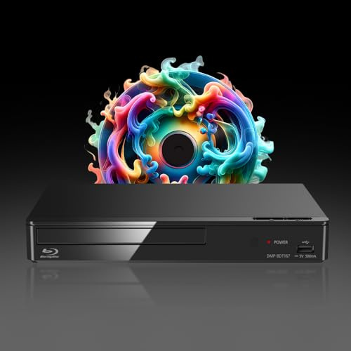 MULTIREGION Blu-ray Player Compatible with Panasonic DMP-BDT167EB-K 2D/3D - LAN (No WiFi) All Zone Code Free Blu-Ray Regions A, B & C DVD Regions 1-8 - DMP-BDT167
