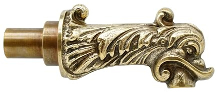 L'Artistica F.LLI PERINCIOLI | kontinuierlicher Auslauf für Brunnen Anschluss 3/4 F, Auslauf aus Messing für Säulen- oder Wandbrunnen, 76 x 142 mm