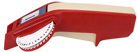 Vintage Etikettmaskin, Präglad Etikettmaskin Prägling Etikettmaskin Tydlig Sifferbokstav ABS Etikettpressare Enhandsoperation Etikettmaskin Relief för Etikett Gör Det Själv (Svart)