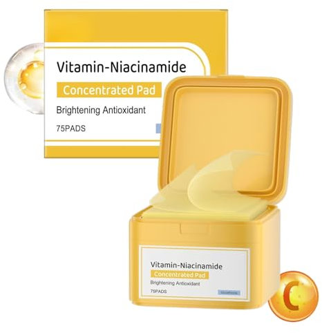 Vitamin Nicotinamide Exfoliating Face Pads 75PCS | Cleansing for Body | Facial Exfoliator For Acne Prone Skin | Toner Skincare | Treatment to Unblock Pores