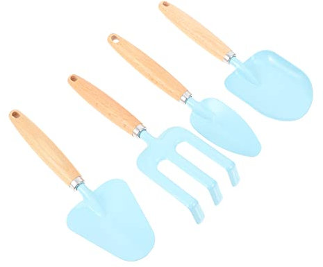 UPKOCH 1 Satz Gartenschaufel drehende Bodenegge Artefakt Insekt Sandkasten Bausatz gartenwerkzeug gartengeräte Grabwerkzeug für leichte Gartenschaufeln Holzgriff Blue