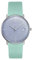 JUNGHANS max Bill Damenuhr mit Lederband Hellgrün/Hellblau 47/4554.02