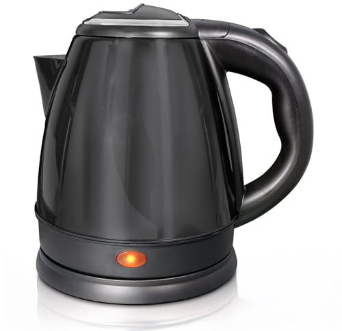 Edelstahl-Wasserkocher XD14 elektrisch – 1,2 Liter, 1.500 W – mit Abschaltautomatik (Schwarz)