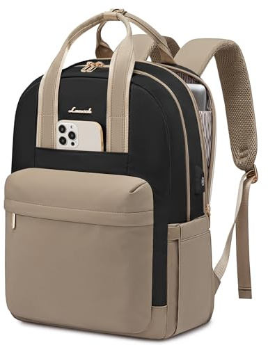LOVEVOOK Damryggsäck, laptopryggsäck med laptopfack, skolryggsäck, tonåring, vattentät, reseryggsäck, affärsryggsäck, arbetsväska, dagsryggsäckar för resor, universitet, skola