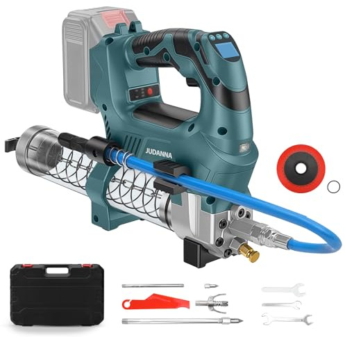 Pistola engrasadora para Makita de 18 V batería, 12000 PSI 160 g/min, prensa de engrase eléctrica, batería de 18 V, motor sin escobillas, indicador LED, engrasadora cuantitativa para máquinas pesadas