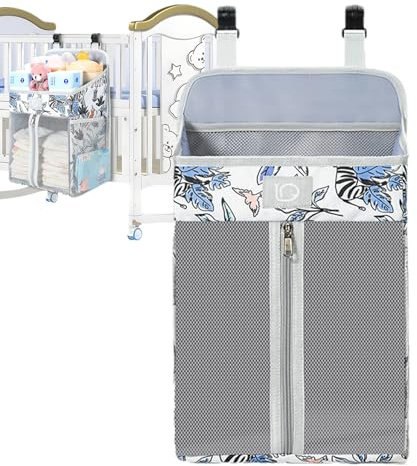 Organiseur suspendu empilable pour les couches pour bébé | Panier pour lit d'enfant, rangement pratique pour table à langer, accessoires de chambre d'enfant